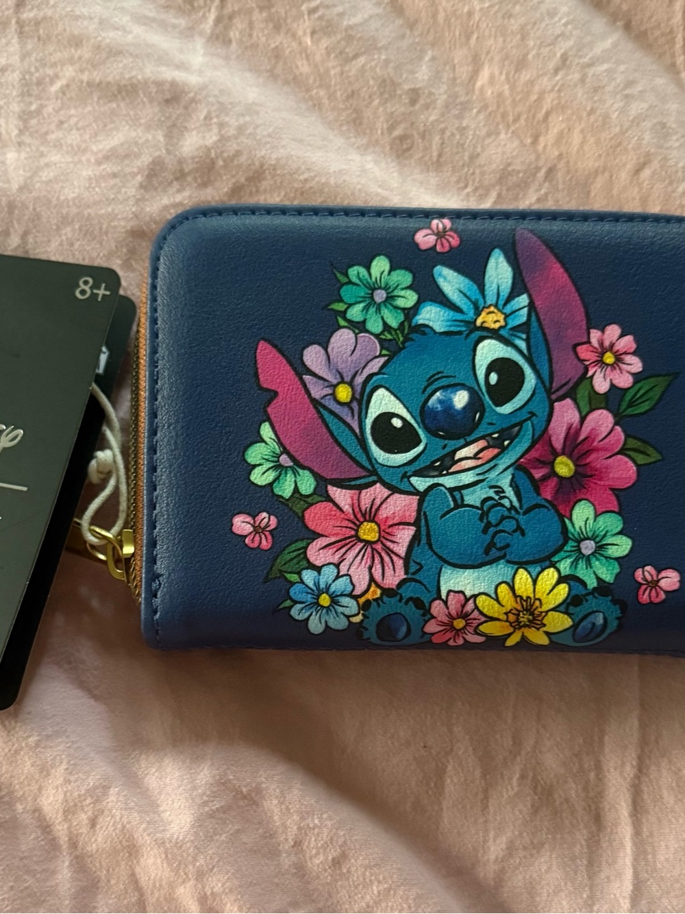 Loungefly Disney’s Stitch Navy Floral Zip Wallet